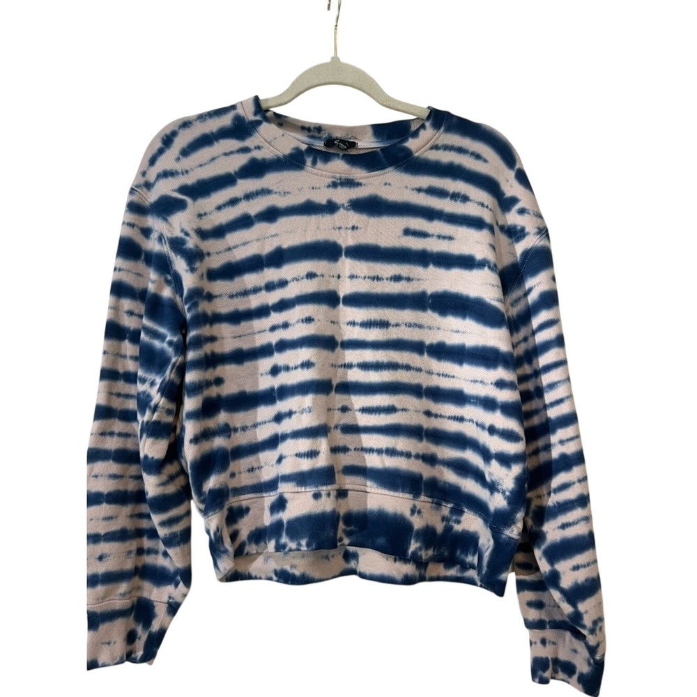 Rails Ramona‎ Indigo Striped Tie-Dye Crewneck Sweater